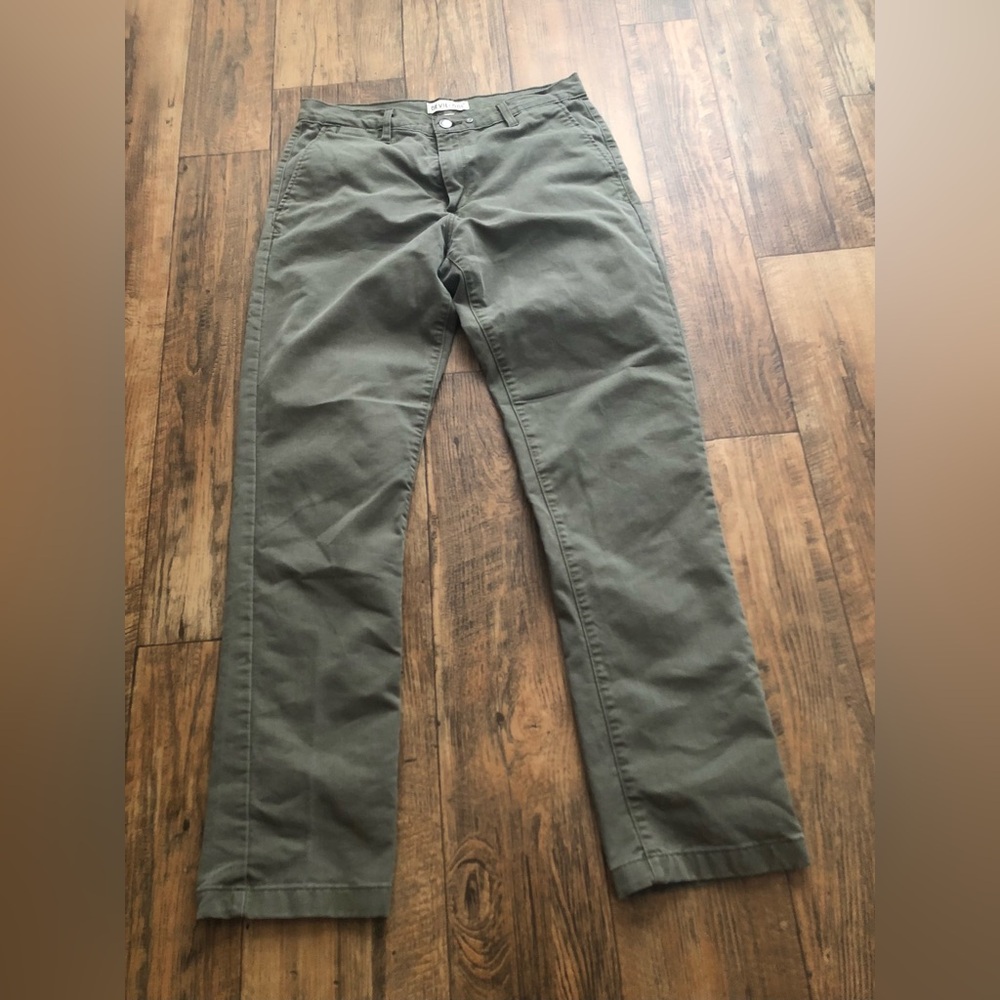 Mens Devil Dog Chino Pants 32 X 32 Utility Green Work 30” Inseam